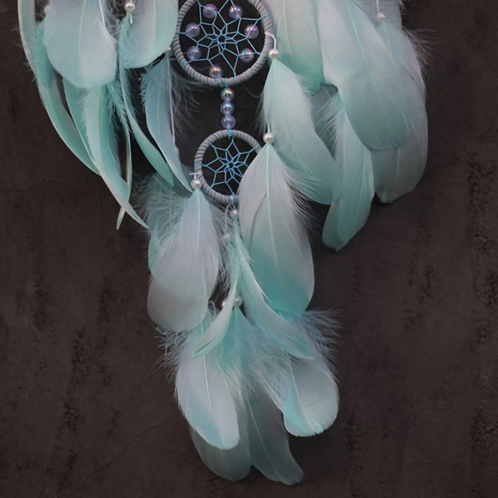 В стиле ретро украшенные перьями Круговой пером настенный Винтаж Dreamcatchers