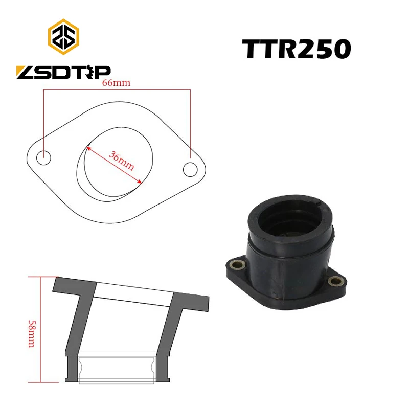 ZSDTRP 1 Pcs Motorcycle Motocross Carburetor Carb Intake Manifold Interface Adapter Boot Joint For Yamaha TTR250 TTR 250 Racing |