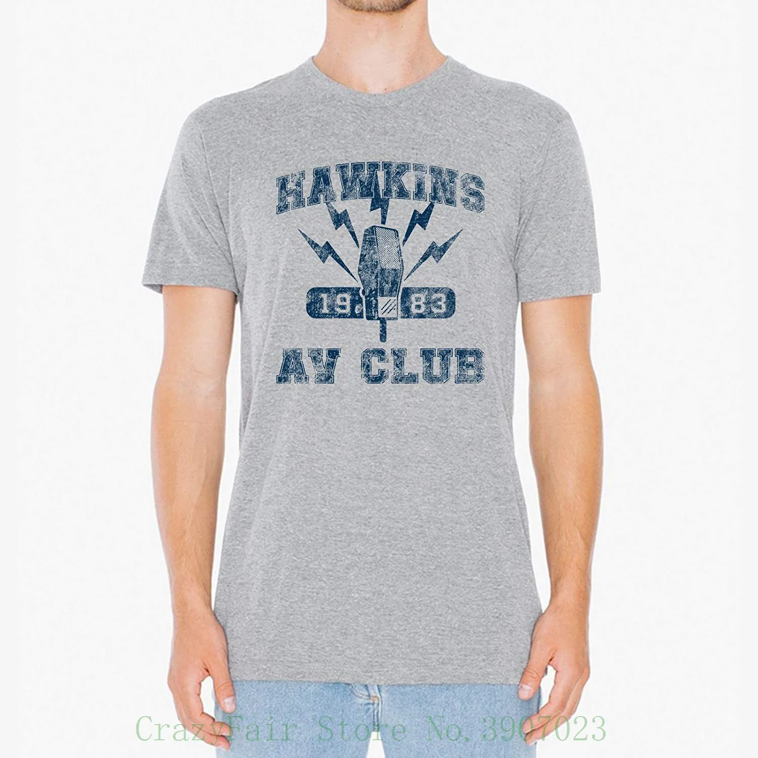 Hawkins Middle School A.v. Club - Stranger Of Things Vintage 80s Tv Show T Shirt Men Cool Tees Tops | Мужская одежда