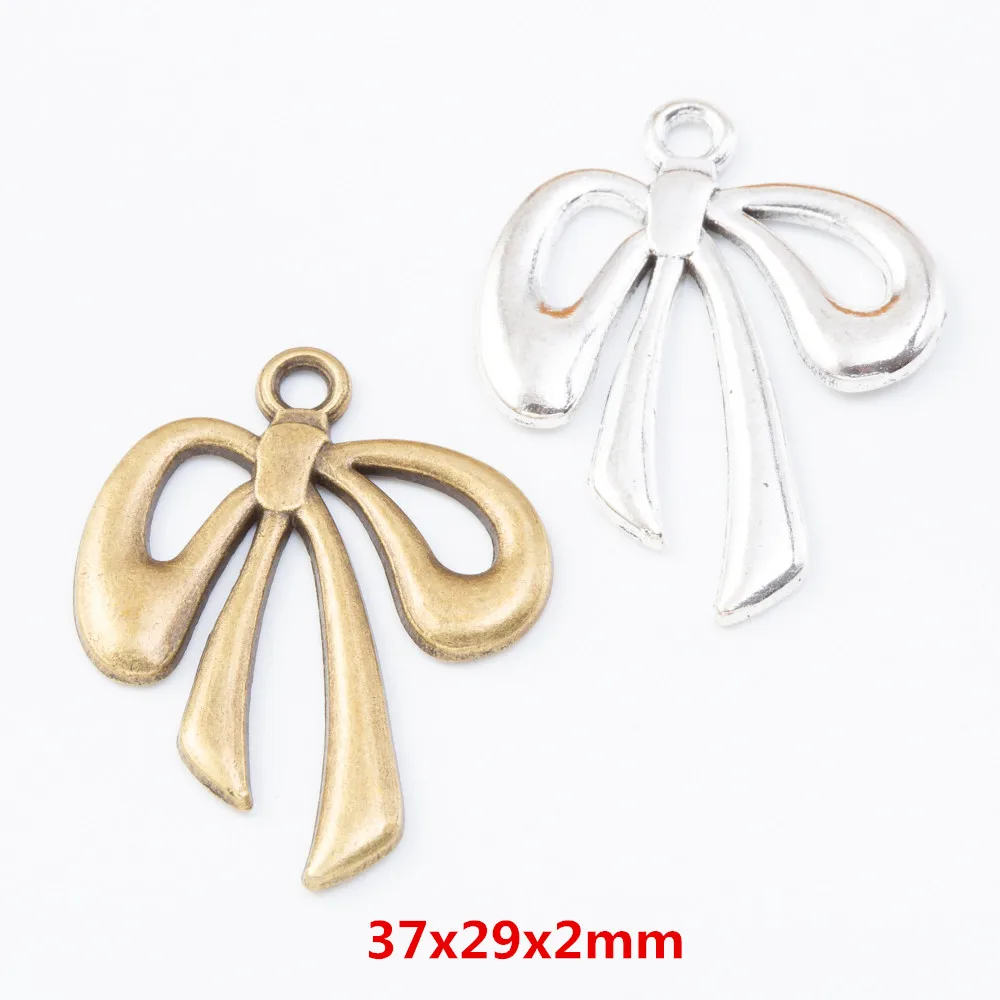 

15 штук Подвески в виде банта из цинкового сплава в стиле ретро для рукоделия 7700