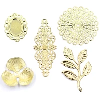 mixed gold plated 3 torus flower wraps charms connector embellishment decoration scrapbook jewelry diy finding 30mm