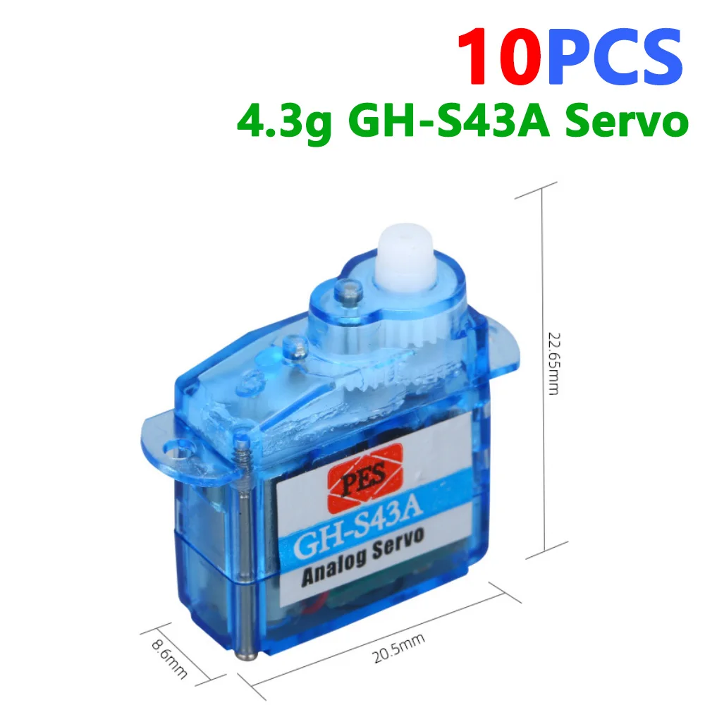 

10PCS/Lot GH-S43A 4.3g Micro Servo for RC Drone Airplane Helicopter Car Model Robot RC Remote Control Model Servo Accessory