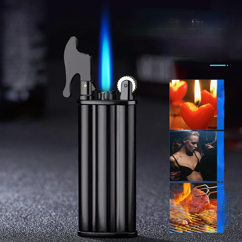 Трехтрубчатый старомодный креативный шлифовальный круг прямо в зажигалку и