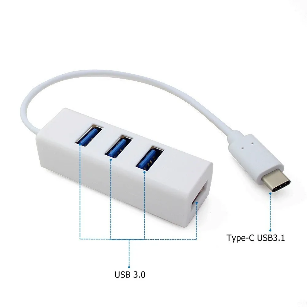 CHYI USB 3.1 Type-C 4 Ports Hub USB-C Splitter OTG High Speed Multi Type-c Micro 3.0 For Computer Smartphone Macbook Air | Компьютеры и