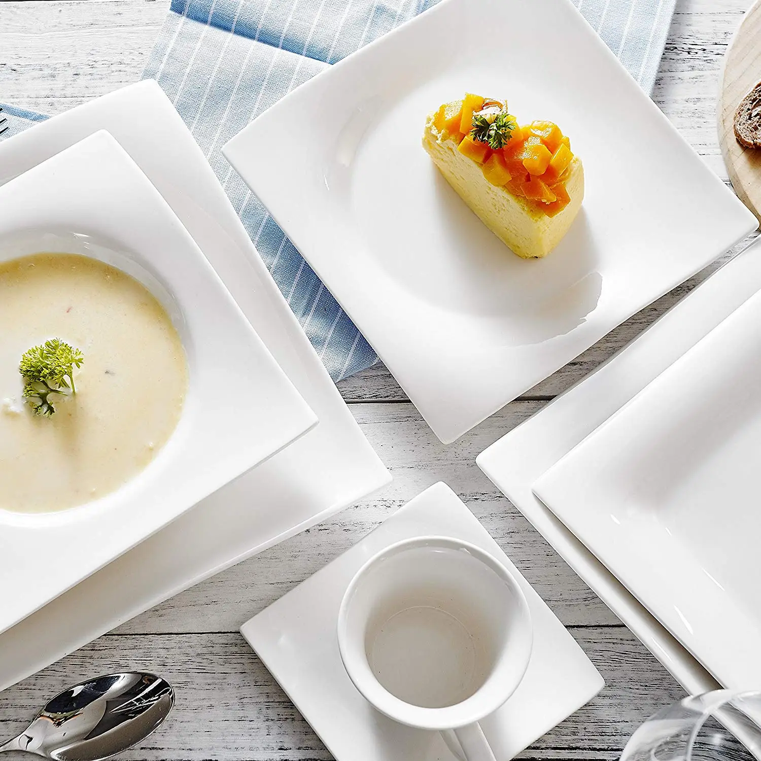 Vancasso 30 фарфоровый набор из… предметов наборы посуды кремовые белые