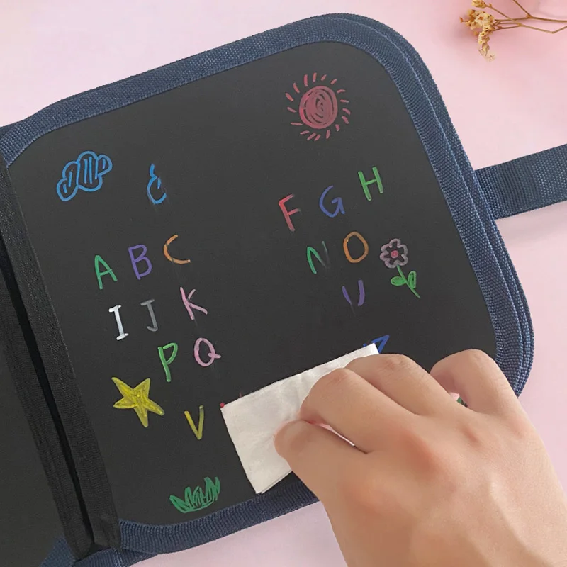 

Children Drawing Toys Magic Blackboard Book Sets with 12PCS Coloring Pen for Children Reusable Drawing Tablet Educational Toy
