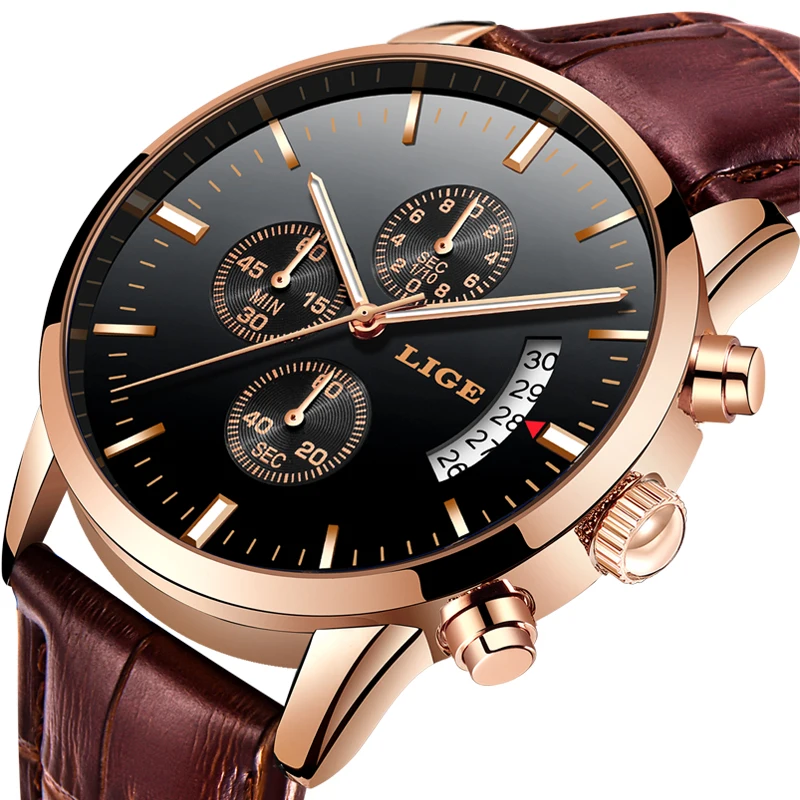LIGE новые часы для мужчин модные спортивные кварцевые s брендовые роскошные