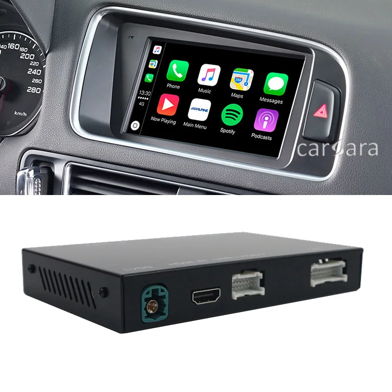 Kaufen Q5 B8 WIFI Drahtlose Carplay Box Auto Fabrik Radio Bildschirm Upgrade Android Auto Modul Retrofit SQ5 Steuergerät Multimedia Mmi 3g