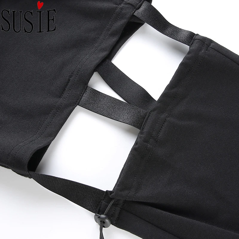 Women Pants High Waist Hollow Out Fashion Streetwear Hip Hop Punk Cargo Joggers Autumn Winter Sexy Trousers Plus Size | Женская одежда
