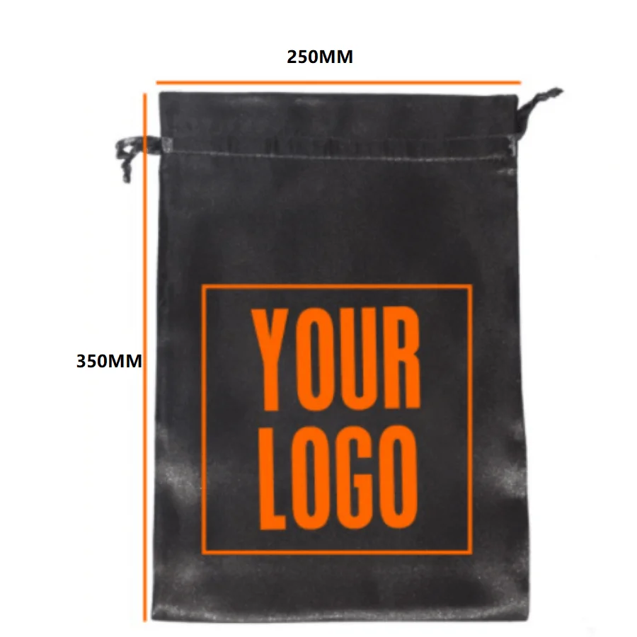 Ulamaz 25cm by 35cm Custom Logo Brand Name Silky Bags for Hair Wigs for Wholesale and Drop Shipping Satin Packaging