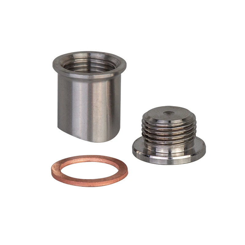 Universal O2 Oxygen Sensor Stepped Mounting Boss And Plugs Stainless Steel Adapter M18 X 1.5 Thread Nut Bung |