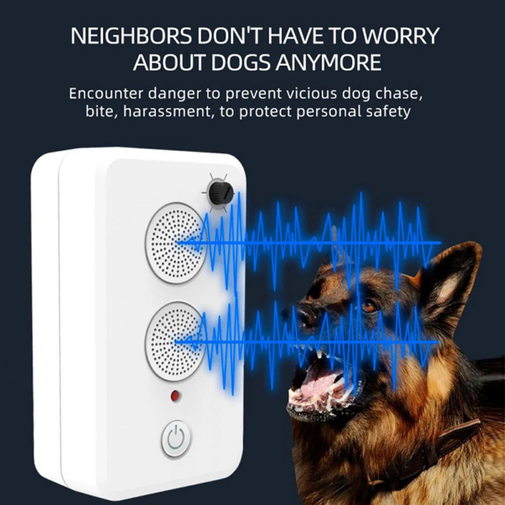 

Ultrasonic Bark Stopper Outdoor Dog Repeller Shop Garage Anti-noise Puppy Barking Control Training Device Silencer Dog Repeller