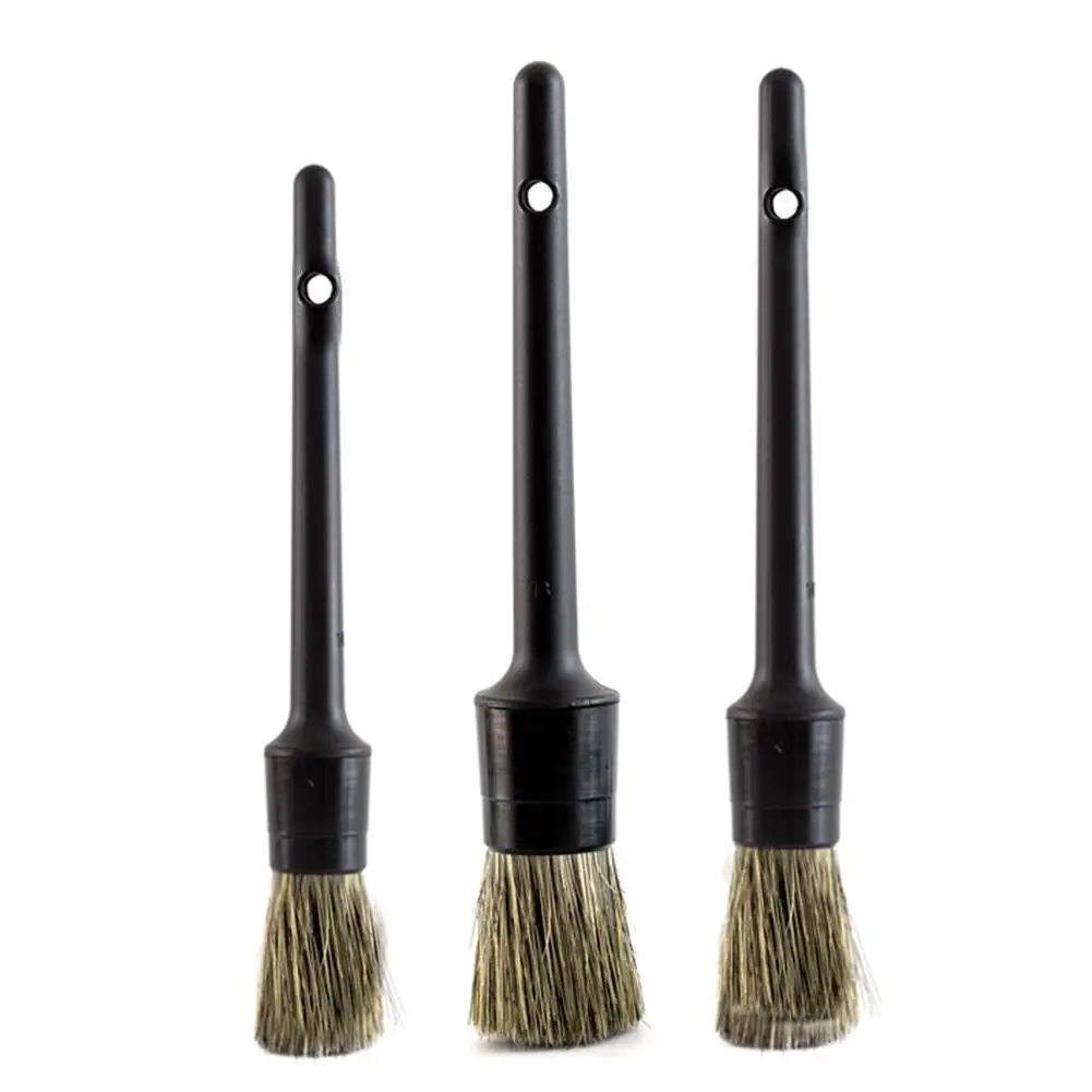 

3PCS Car Detailing Brushes Set Car Cleaning Brush Car Detail Brush Cleaning For Car Wheel Interior Air Vents Auto Cleaning Tools