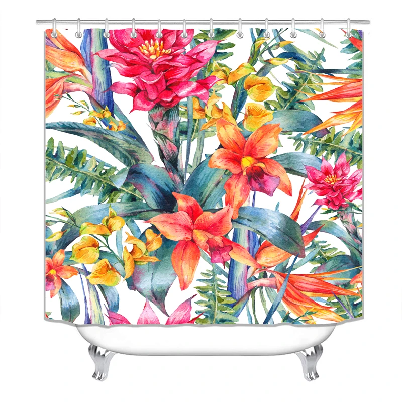 

Shower Curtain, Bathroom Curtains Accessories-Flowers,Flower Decorations