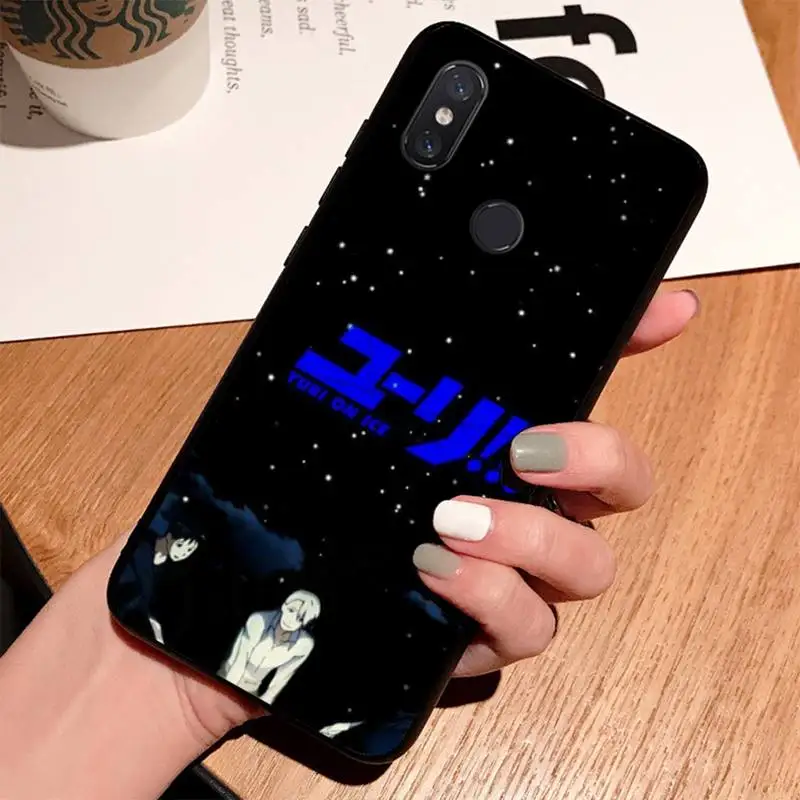 Yuri on ice Animation TV boy черный мягкий чехол из ТПУ для телефона xiaomi Redmi 5 5A plus 7A 8 note 2 3 4 6 7 GO