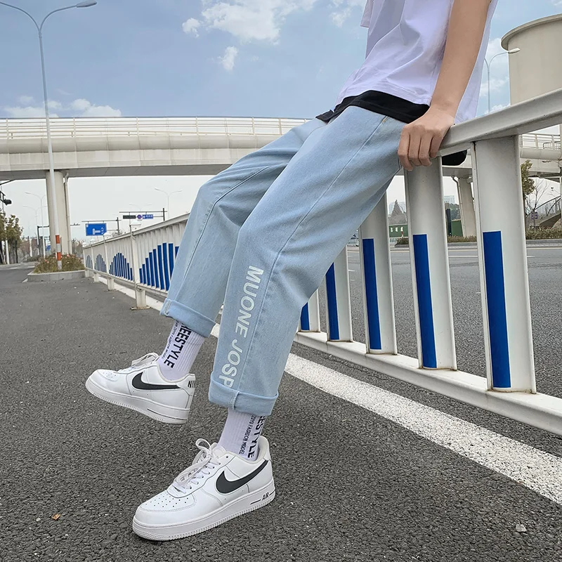 

2021 New baggy Jeans for Men Trousers Boy Men's Pants Wide Leg Oversize Denim Overalls Cargo Jeans Boys