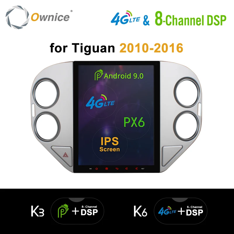Owice Tesla стиль 8 ядерный Android 9 0 ips 7 &quotАвтомобильный мультимедийный плеер для VW Tiguan
