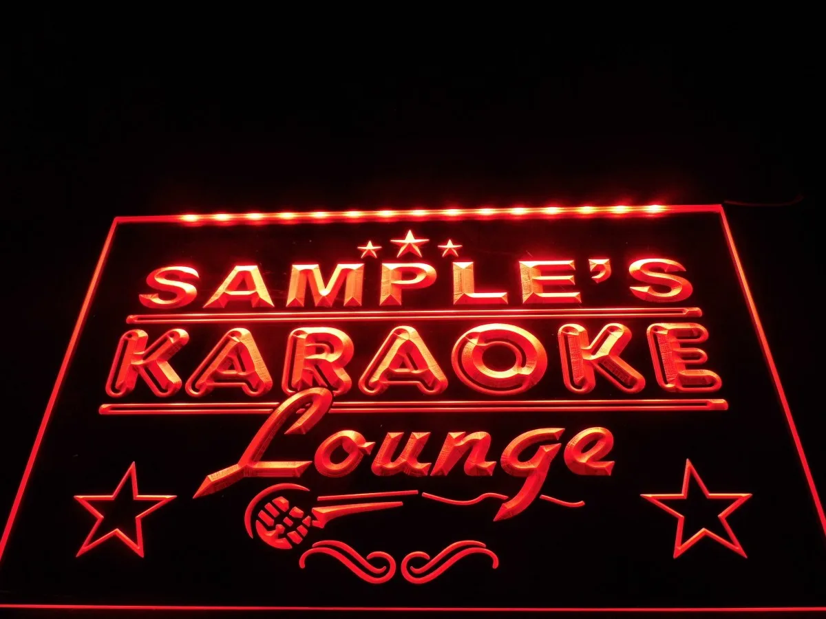 Именной персонализированный неоновый светодиодный светильник для караоке бара