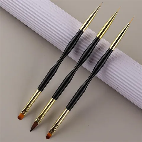 Двойная кисть для ногтей, силикон, 1 шт.