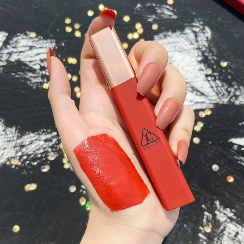 

Шелковистые матовые помада ржавчины красные томаты цвета винтажный Жидкий блеск для губ антипригарная чашка увлажняющий сексуальный крас...