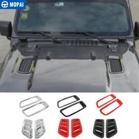 mopai car engine hood air outlet vent decoration cover sticker accessories for jeep wrangler jl 2018 for jeep gladiator 2018