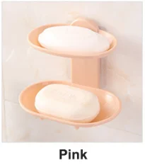 G Pink Мыльница, держатель для душа, мыльница для хранения, тарелка, мыльница, без дрели, прозрачный чехол для мыла, контейнер для уборки, органайзеры - Цвет: G Pink