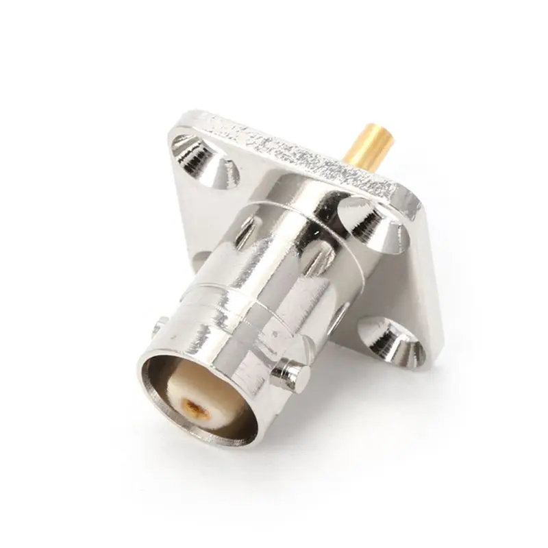 Гнездовой разъем BNC с 4 отверстиями фланцевый монтажный коаксиальный паяльный |