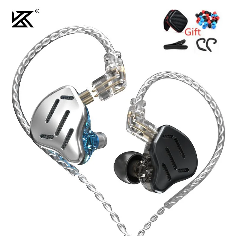 Наушники вкладыши KZ ZAX 7BA + 1DD гарнитура 16 шт. Hi Fi басовые наушники с монитором