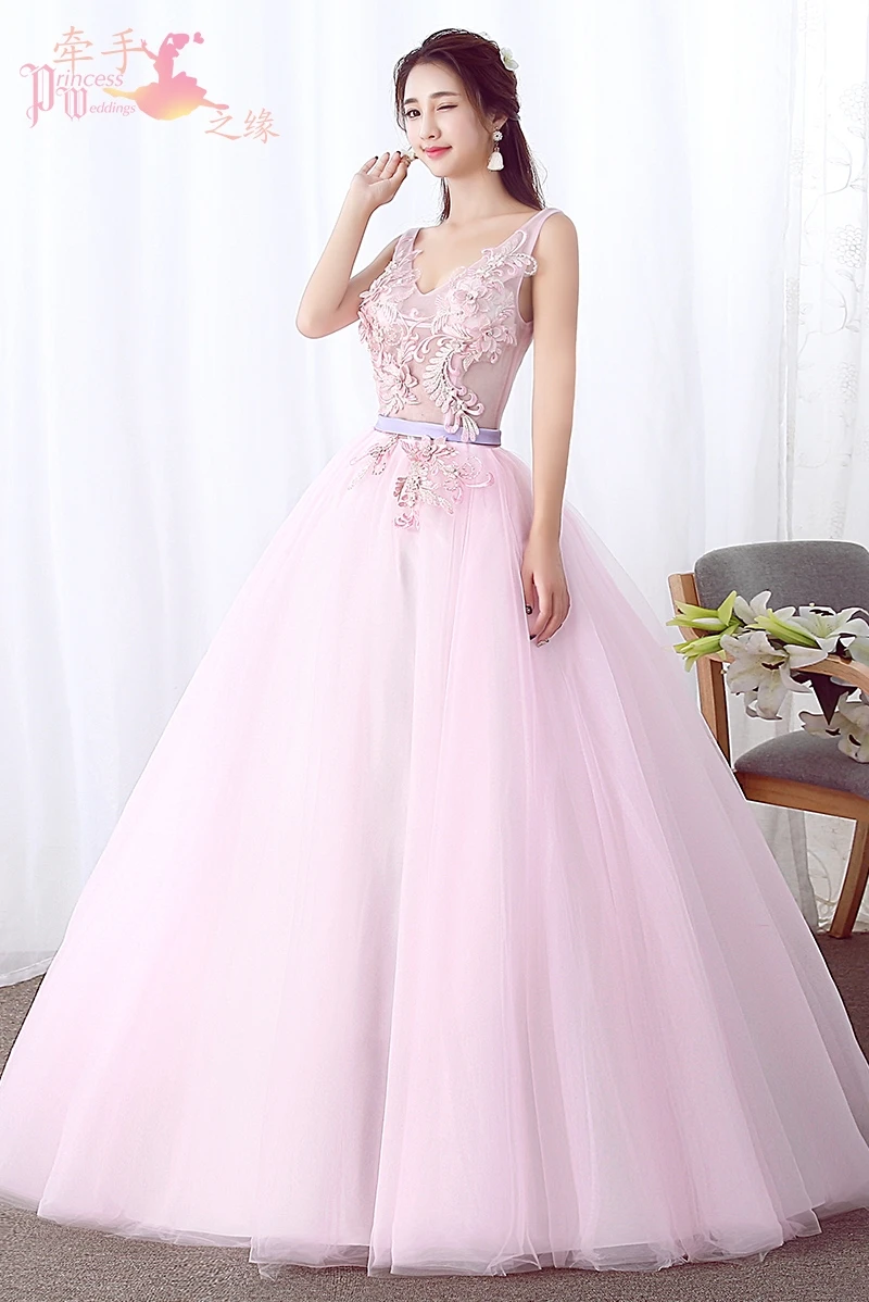 

Ball Gown Quinceanera Dress Debutante Gowns Sheer Sleeveless Watermelon Prom Sweet 16 Gowns Tulle robe de bal Birthday Party