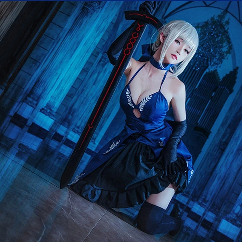 

Fate Grand Order Altria Alter Cosplay Saber Salter Cos FGO Dark King of Knights Costume Skirt