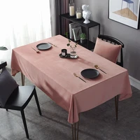 solid color velvet tablecloth nodic rectangleround table cover for home kitchen dressing home wedding party decor