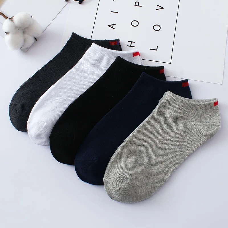 

Носки мужские Нескользящие, дышащие, с невидимые неглубокие ртом, однотонные, на весну и лето