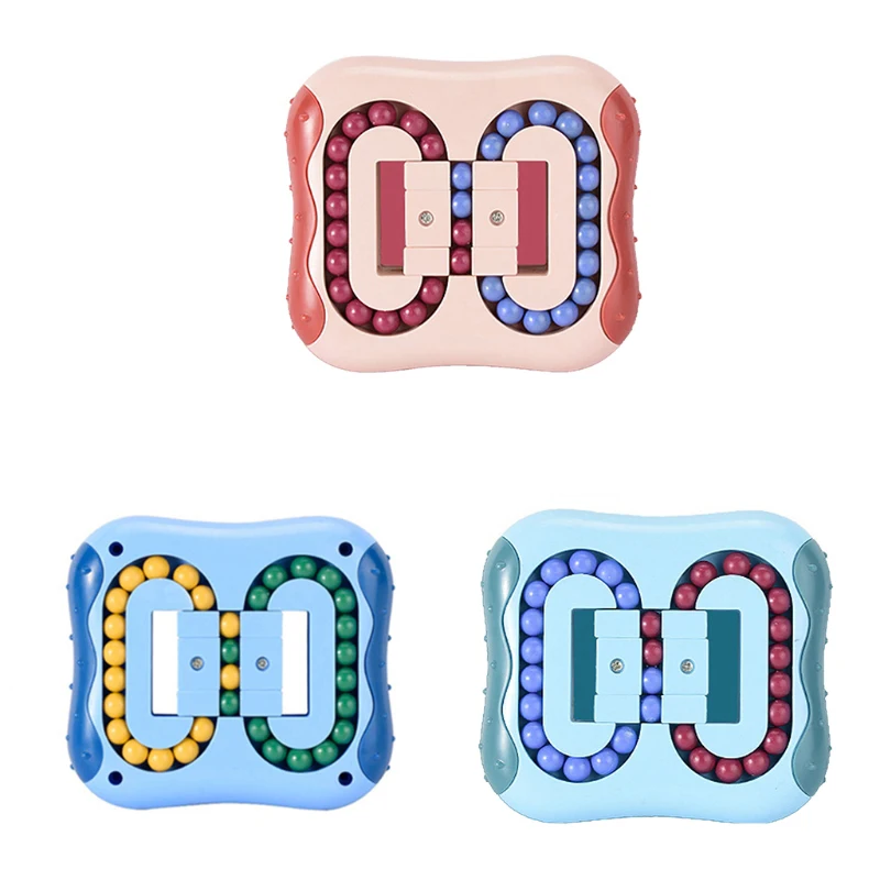 

Relieve Stress Toys Rotating Magic Bean Intelligence Cube Creative Decompression Educational Learning Mini Puzzle Brain Toy Kids