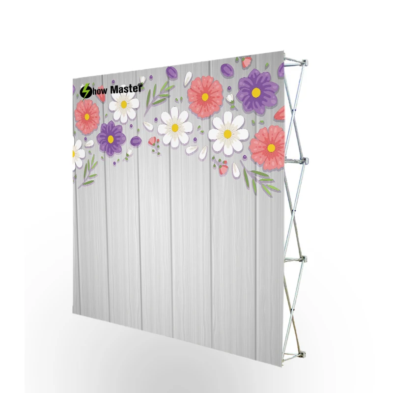 Складная алюминиевая рама 10 футов Натяжная ткань всплывающий дисплей|Фоны для