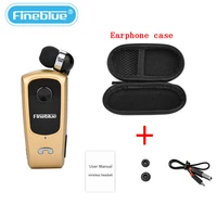 fineblue f920 wireless retractable portable mini bluetooth headset calls remind vibration wear clip sports running earphone
