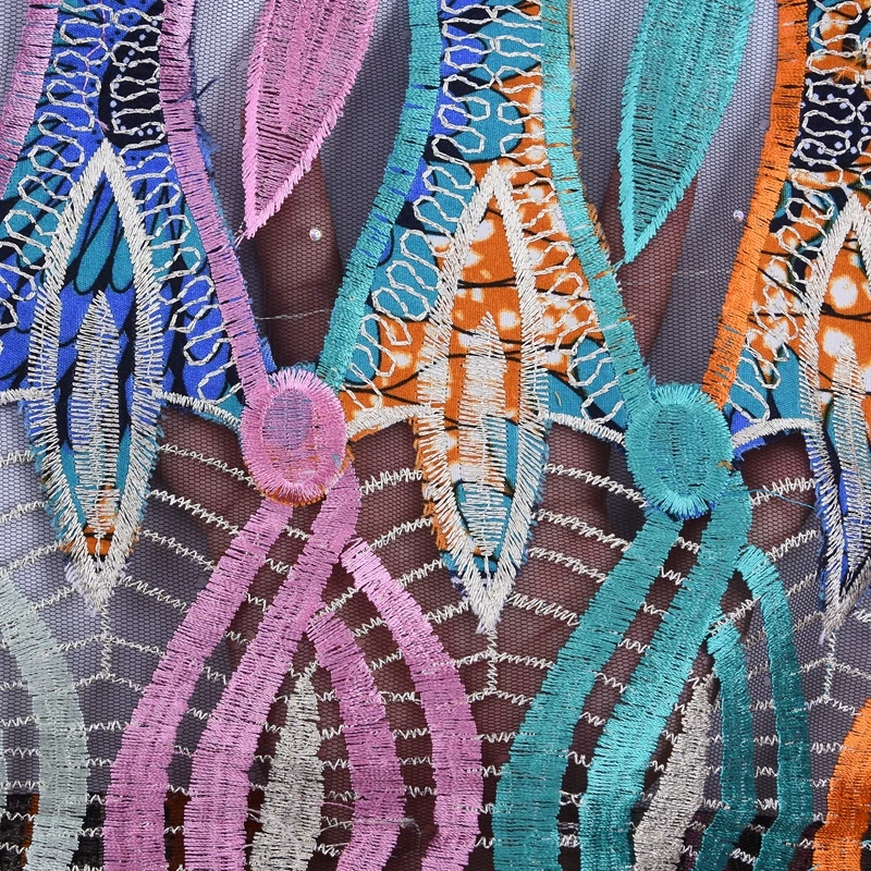 Kalume Новое поступление африканский гипюр шнур восковая кружевная ткань