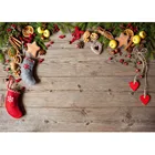 Фон для фотосъемки с изображением рождественских носков орехов деревянной доски виниловая ткань фон для детской фотосъемки фотобудки