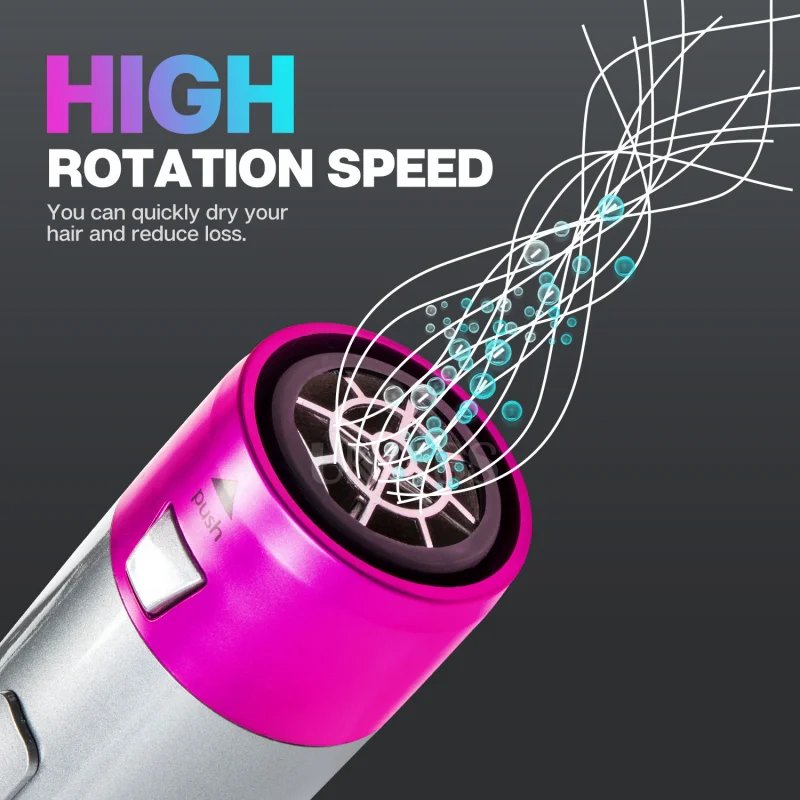 

5 In 1 MultiFunctional Hair Dryer Comb Hot Air Styler Comb Straightening Curling Iron Roll Styling Brush Hair Styling Tool