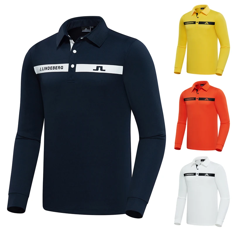 

Long Sleeve Golf Clothing Men High Quality Male Autumn and Winter Sports Korea Sports Polo Man Polyester Outdoor Men's Polos