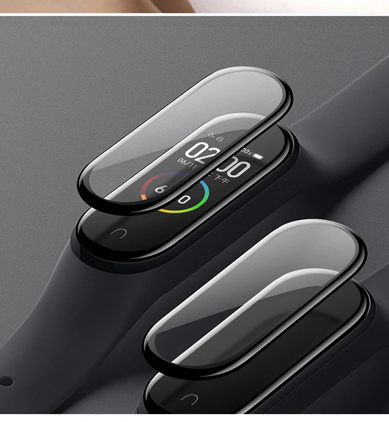 2 шт. пленка для Xiaomi mi Band 4, защитное мягкое стекло для mi band 4, защитный чехол для экрана, защитные Смарт-Аксессуары
