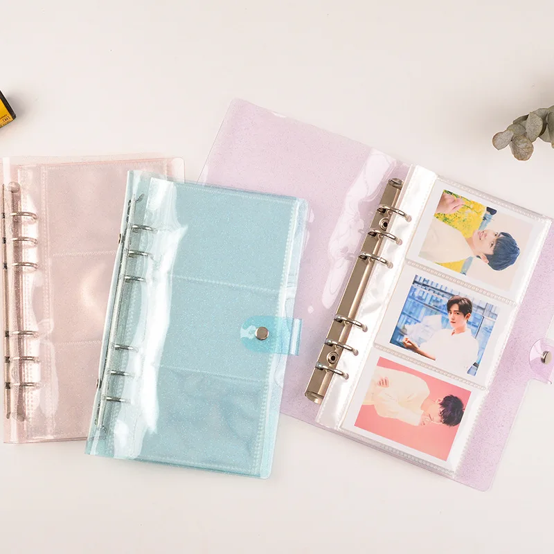

150 Capacity 3-inch Photo Card Album holder Storage Album Glittering Transparent Loose Insert for Bangtan boys Cards