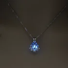 Подарок на Хэллоуин кулон ожерелье светящийся в темноте лунный Лотос подвеска в форме цветка ожерелье ювелирные изделия в стиле буддизма