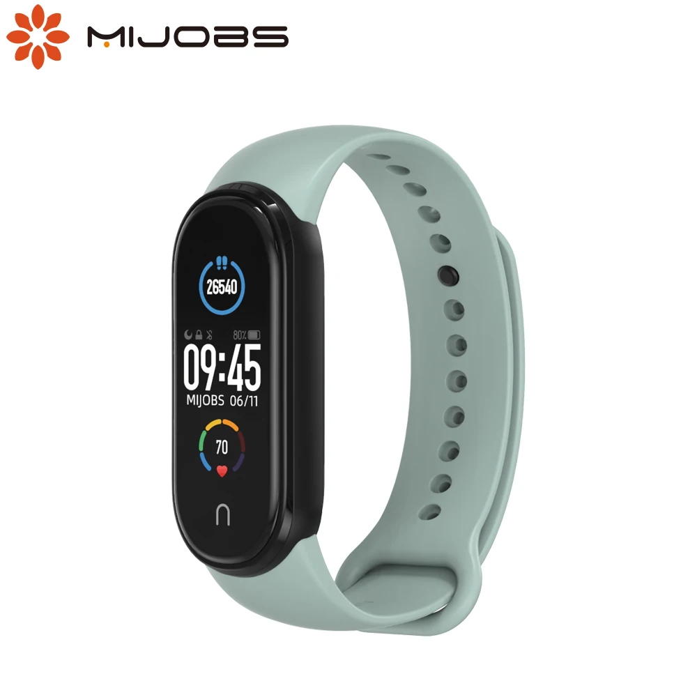 Ремешок силиконовый для Mi Band 6 5 4 3 водонепроницаемый браслет из силикагеля