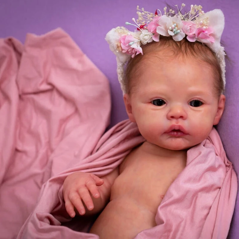 

Неокрашенная кукла Reborns, 17 дюймов, с головой, полными конечностями и тканью для тела, молд ручной работы наборов, Реалистичная игрушка