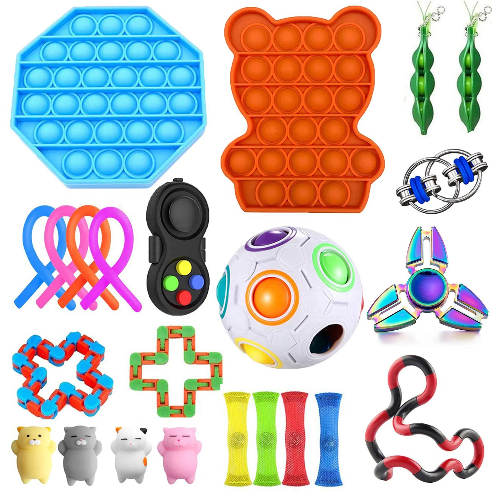 

Fidget Toys Popit Push Bubble Fidget Sensory Toy Autism Special Needs Stress Reliever Antistress Toys Fidget Spinner Table Game