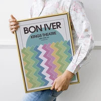 justin vernon prints art bon iver music collection poster music band bon iver gig poster music star wall art kings theatre