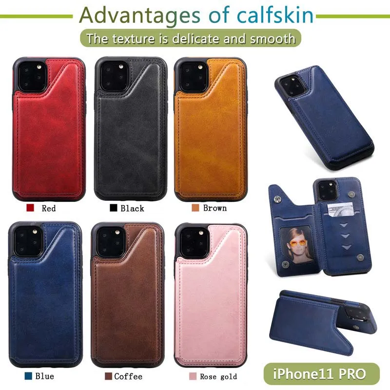 TPU Wallet Case For iPhone 11 Pro X XS XR Max 6 6s 7 8 Plus SE 2020 SE2 Luxury Designer Phone Cover With Card Pocket | Мобильные