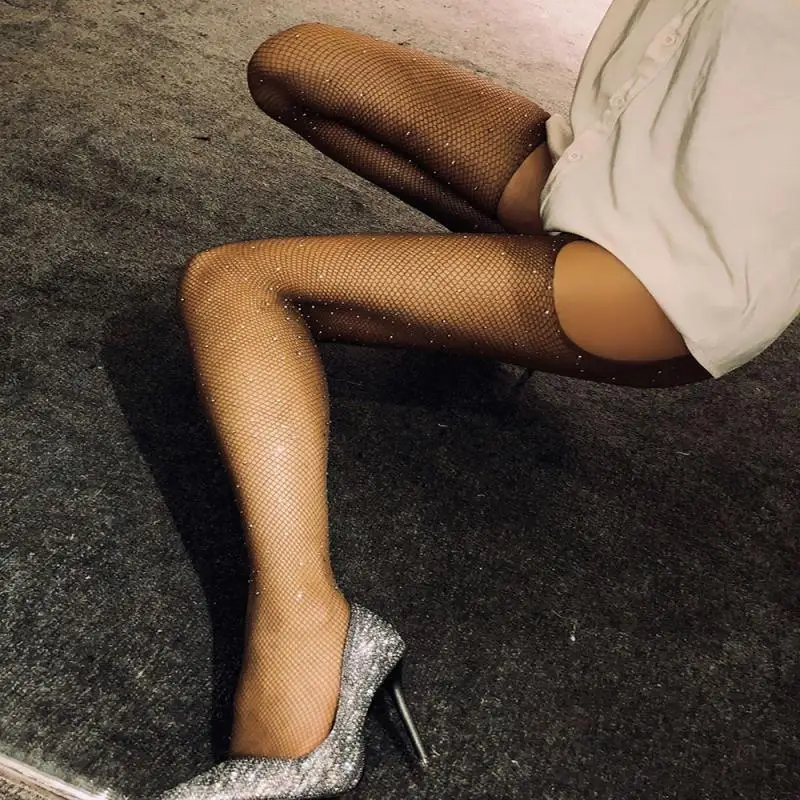 

1 шт., сексуальное эротическое нижнее белье, чулки, женские сетчатые обтягивающие высокие колготки, черные чулки для вечеринок и клубов