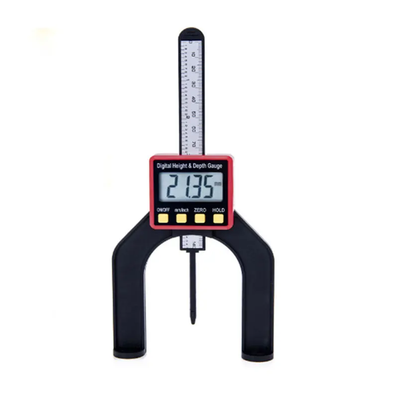 

Digital Depth Gauge Tread Depth Gauge Height Caliper Tester Measure Tool LCD Magnetic Self Standing Aperture 80mm BV789