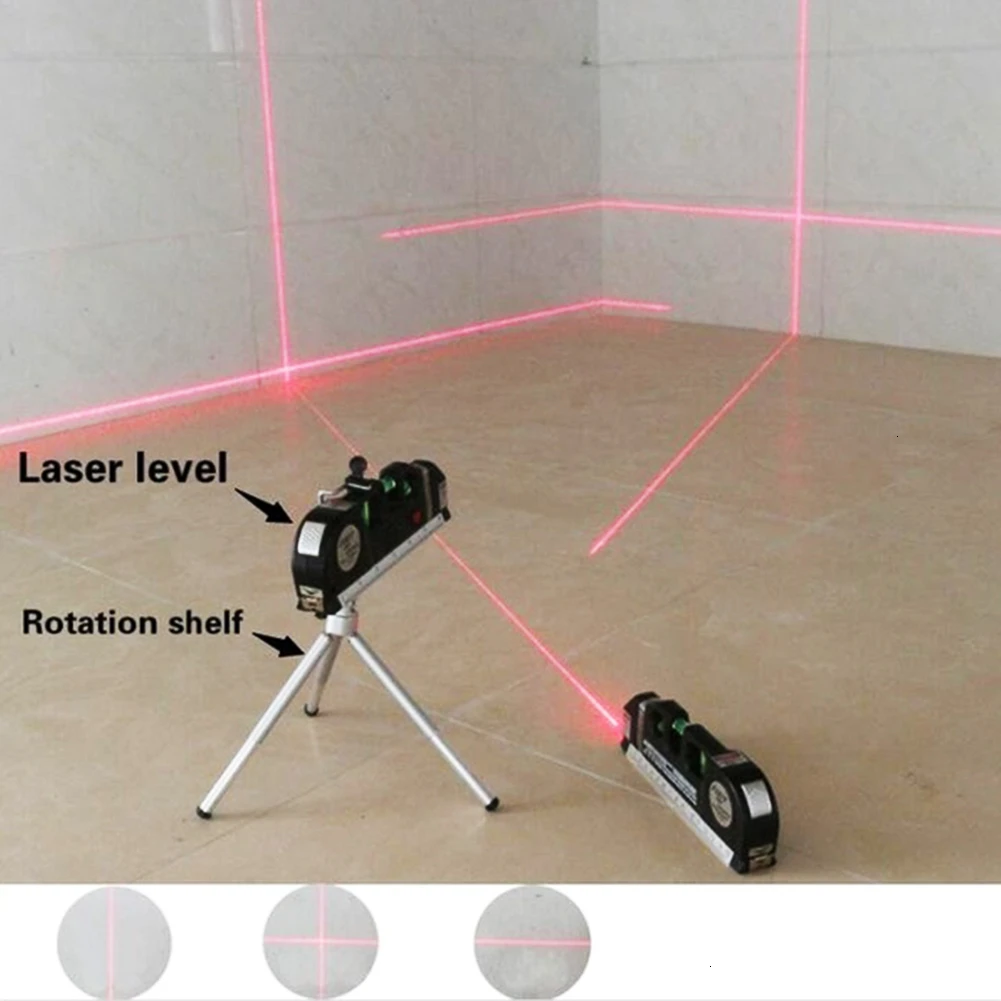 Лазерный уровень выравнивания 2 линии Горизонтальная Вертикальная линейка